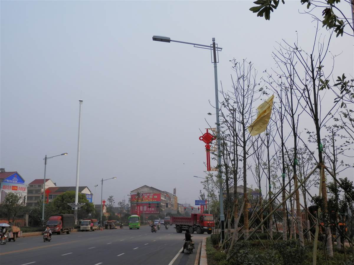湖南汨罗201线中国结景观亮化3