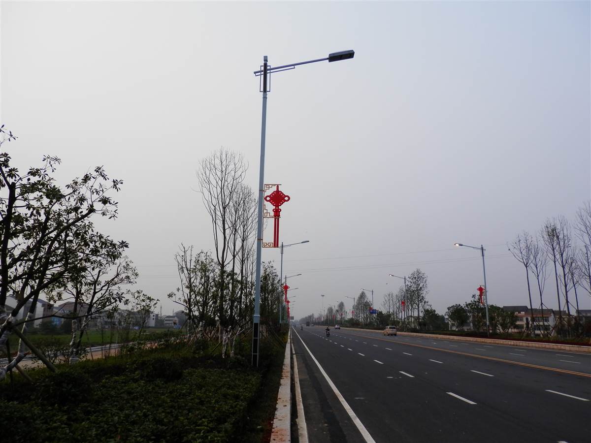 湖南汨罗201线中国结景观亮化4