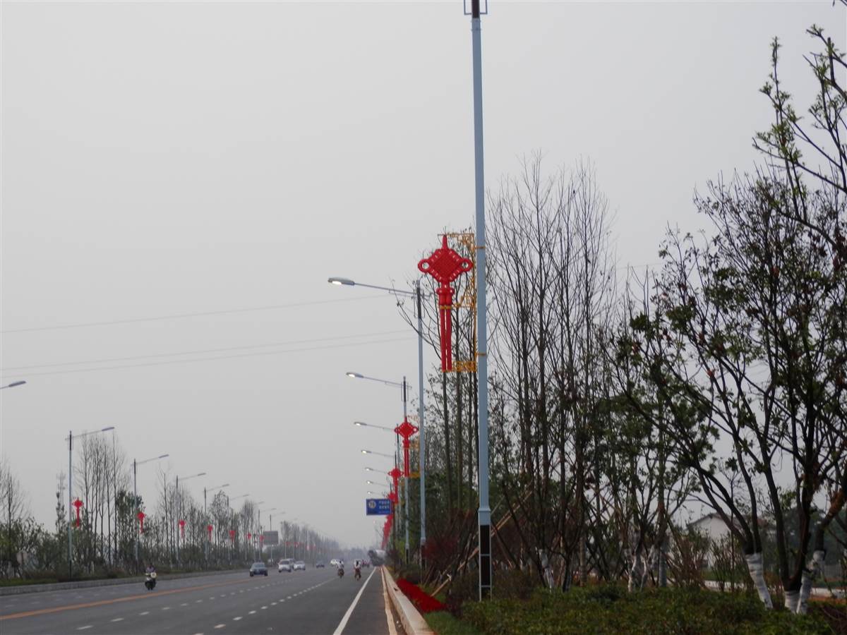 湖南汨罗201线中国结景观亮化7